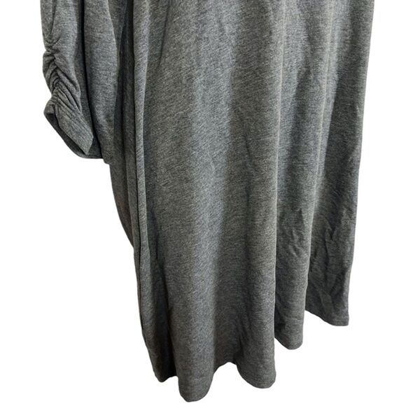 Garnet Hill Gray Jersey Knit Oversized Loose Top Casual Longline Lagenlook M - Picture 7 of 16